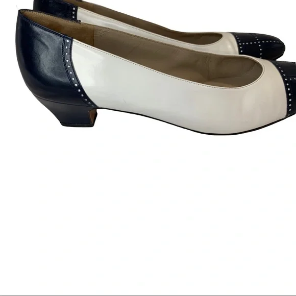 Salvatore Ferragamo Black and White Heels - Picture 8 of 11